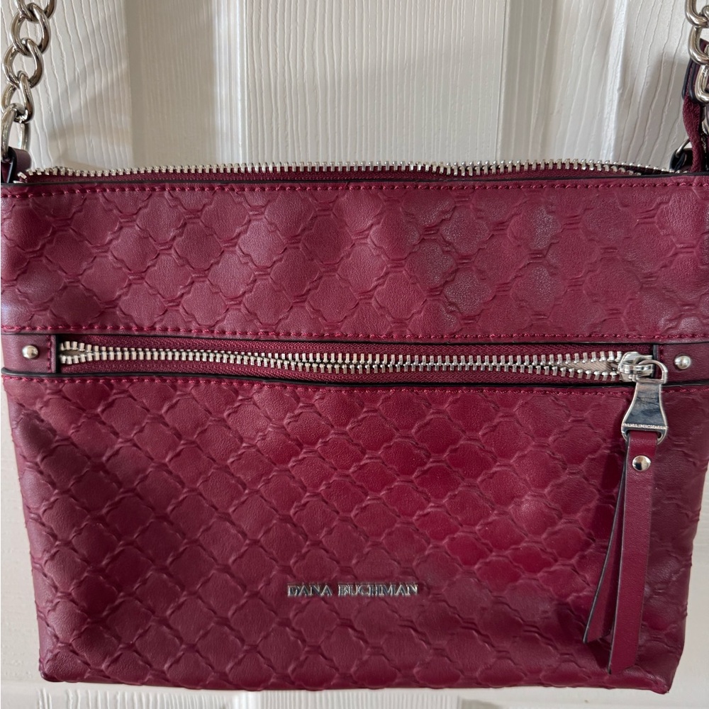 Dana Buchman Wine Textured Crossbody Bag